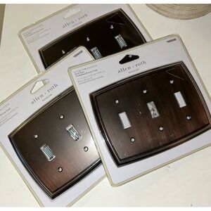 New allen + roth Winslow oil-rubbed bronze triple toggle wall plate